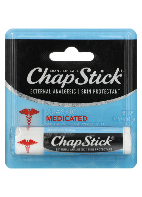 Chapstick, Lip Care Skin Protectant, Classic Medicated, 0.15 oz (4 g)