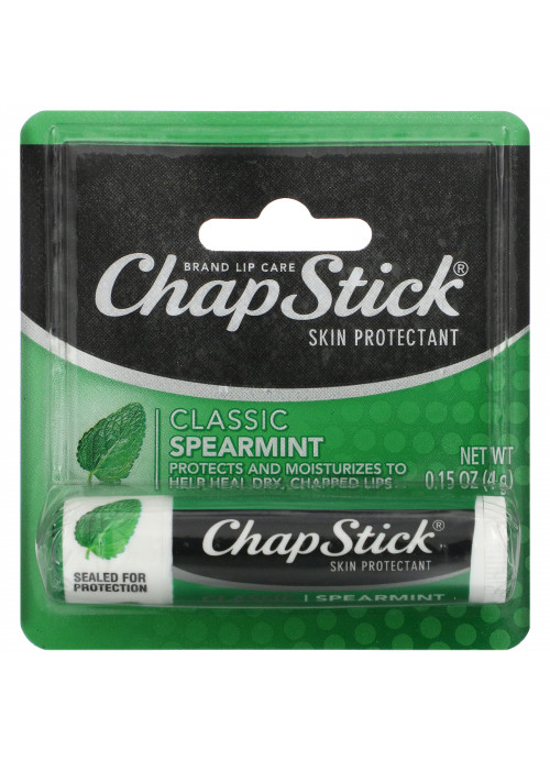 Chapstick, Lip Care Skin Protectant, Classic Spearmint, 0.15 oz (4 g)