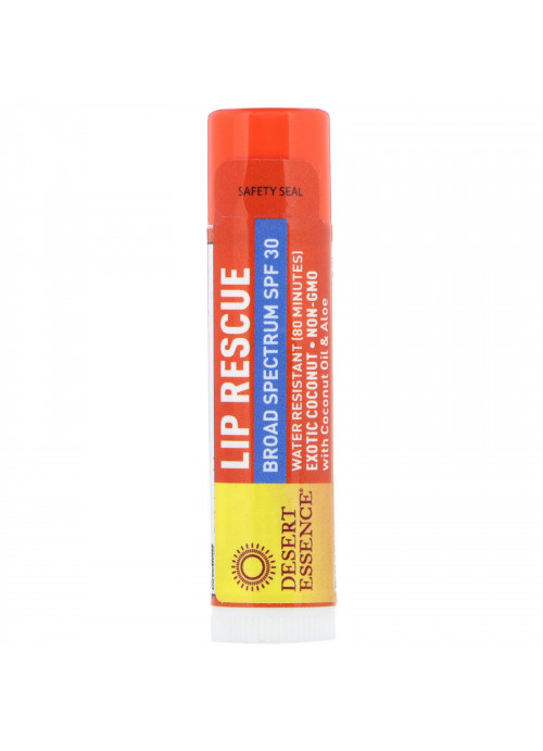 Desert Essence, Lip Rescue, SPF 30, Exotic Coconut, .15 oz (4.25 g)