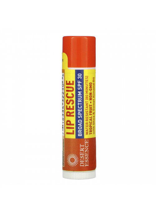 Desert Essence, Lip Rescue, SPF 30, Tropical Fruit, .15 oz (4.25 g)