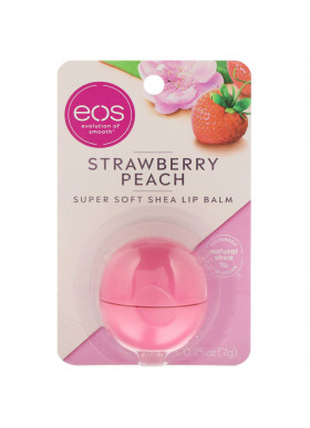 EOS, Super Soft Shea Lip Balm, Strawberry Peach, 0.25 oz (7 g)