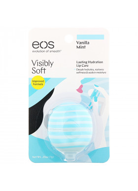 EOS, Visibly Soft Lip Balm Sphere, Vanilla Mint, .25 oz (7 g)