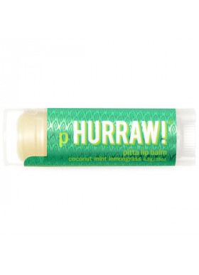 Hurraw! Balm, Pitta Lip Balm, Coconut Mint Lemongrass, .15 oz (4.3 g)