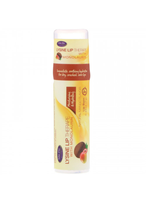 Life-flo, Lysine Lip Therape with Monolaurin, Natural Mango Flavor, 0.25 oz (7 g)