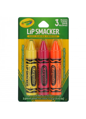 Lip Smacker, Crayola, Lip Balm, Trio Pack, 3 Pieces, 0.14 oz (4.0 g) Each