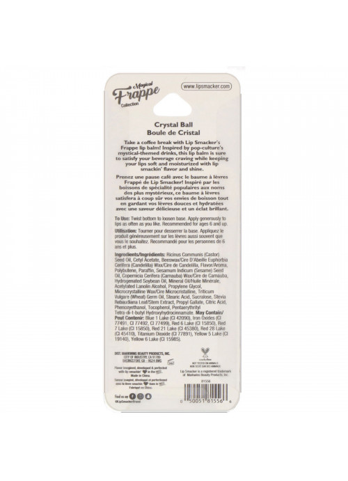 Lip Smacker, Frappe Cup Lip Balm, Crystal Ball, 0.26 oz (7.4 g)
