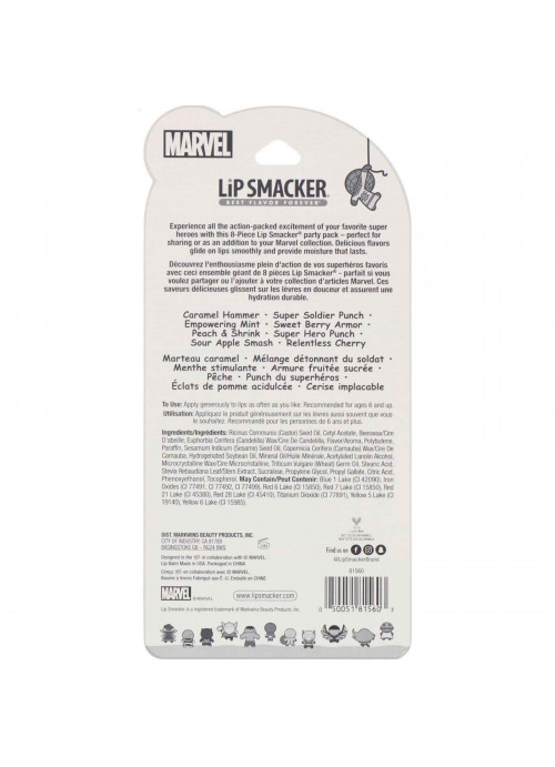 Lip Smacker, Marvel Avengers, Party Pack, 8 Pieces