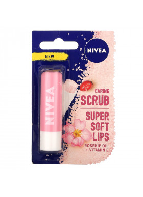 Nivea, Caring Scrub Super Soft Lips, Rosehip Oil + Vitamin E, 0.17 oz (4.8 g)