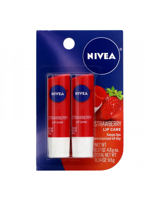 Nivea, Lip Care, Strawberry, 2 Pack, 0.17 oz (4.8 g) Each