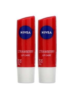 Nivea, Lip Care, Strawberry, 2 Pack, 0.17 oz (4.8 g) Each