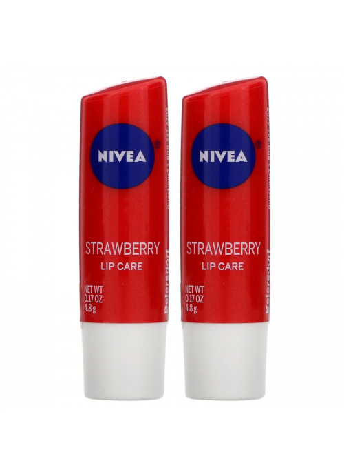 Nivea, Lip Care, Strawberry, 2 Pack, 0.17 oz (4.8 g) Each