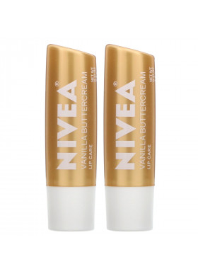 Nivea, Lip Care, Vanilla Buttercream, 2 Pack, 0.17 oz (4.8 g) Each