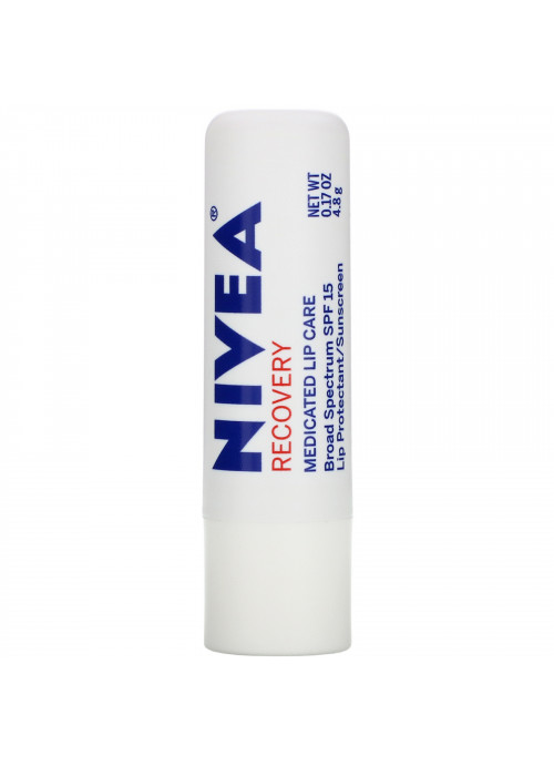 Nivea, Recovery, Medicated Lip Protectant & Sunscreen, SPF 15, 0.17 oz (4.8 g)