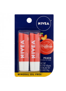 Nivea, Tinted Lip Care, Peach, 2 Pack, 0.17 oz (4.8 g) Each