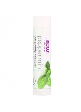 Now Foods, Solutions, Completely Kissable Lip Balm, Peppermint, 0.15 oz (4.25 g)