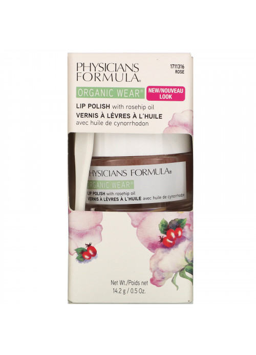 Physicians Formula, Organic Wear, Lip Polish with Rosehip Oil, Rose, 0.5 oz (14.2 g)