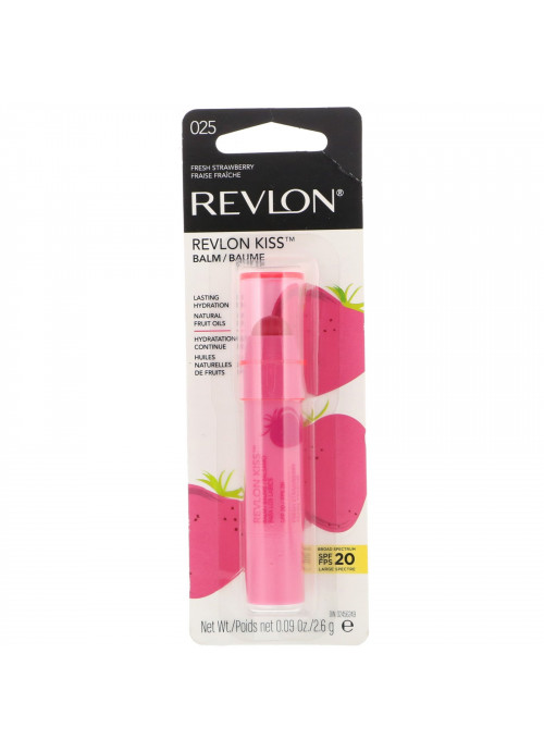 Revlon, Kiss Balm, 025 Fresh Strawberry, 0.09 oz (2.6 g)