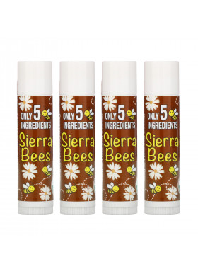 Sierra Bees, Organic Lip Balms, Coconut, 4 Pack, .15 oz (4.25 g) Each