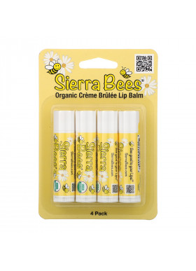 Sierra Bees, Organic Lip Balms, Creme Brulee, 4 Pack, .15 oz (4.25 g) Each