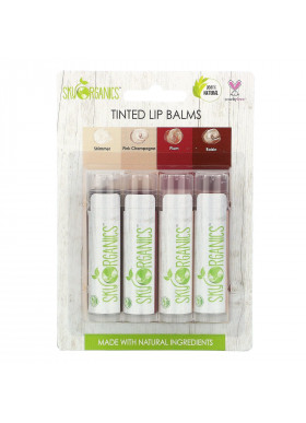 Sky Organics, Tinted Lip Balms, 4 Pack Set, 0.15 oz (4.25 g) Each