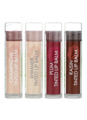 Sky Organics, Tinted Lip Balms, 4 Pack Set, 0.15 oz (4.25 g) Each