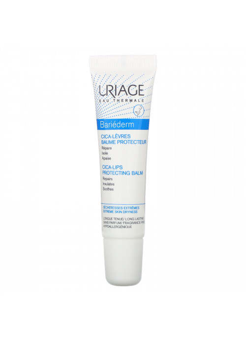 Uriage, Bariederm, Cica-Lips Protecting Balm, Fragrance-Free, 0.5 fl oz (15 ml)