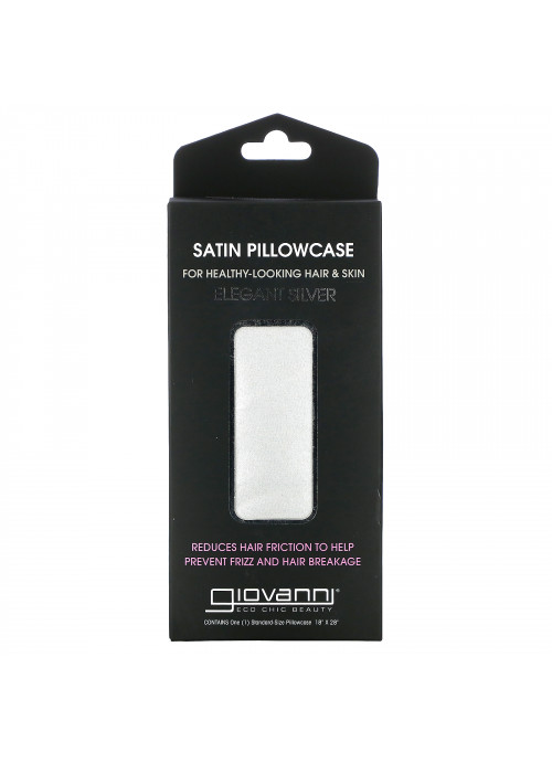 Giovanni, Satin Pillowcase, Elegant Silver,  1 Pillowcase