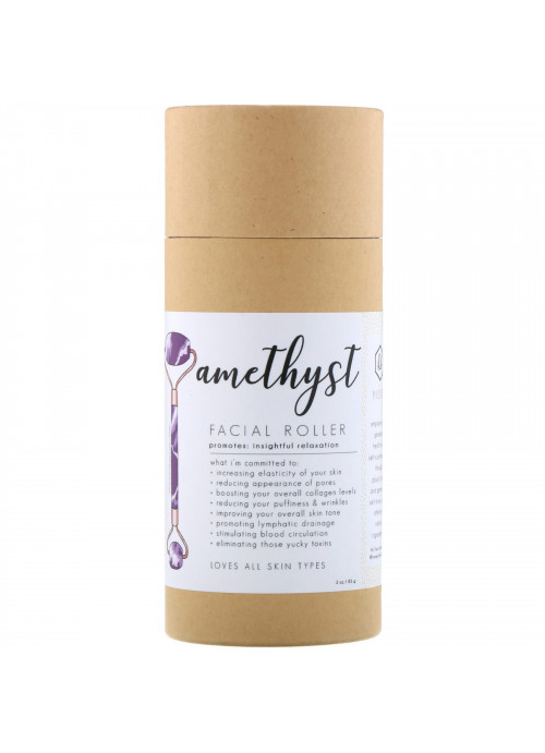 Honey Belle, Amethyst Facial Roller, 1 Roller