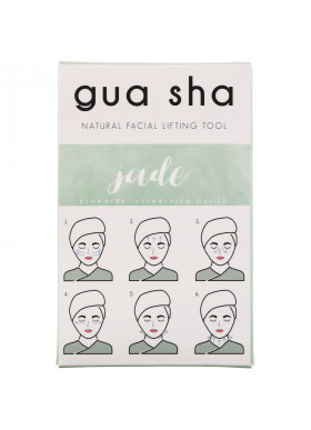 Honey Belle, Jade Gua Sha, Natural Facial Lifting Tool, Jade, 1 Tool