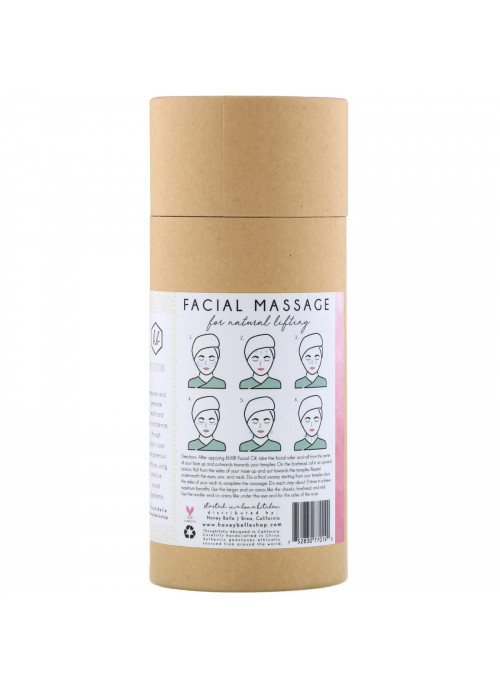 Honey Belle, Rose Quartz Facial Roller, 1 Roller