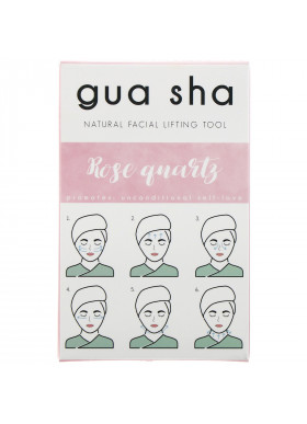 Honey Belle, Rose Quartz Gua Sha, Natural Facial Lifting Tool, 1 Tool