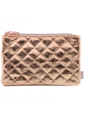 IBY Beauty, Rose Gold Quilted Makeup Bag, 1 Bag
