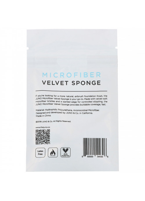 Juno & Co., Microfiber Sponge, Velvet, 1 Count
