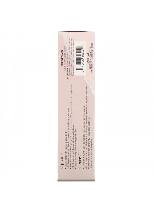 Kitsch, Micro Derma Facial Roller, Blush, 1 Roller