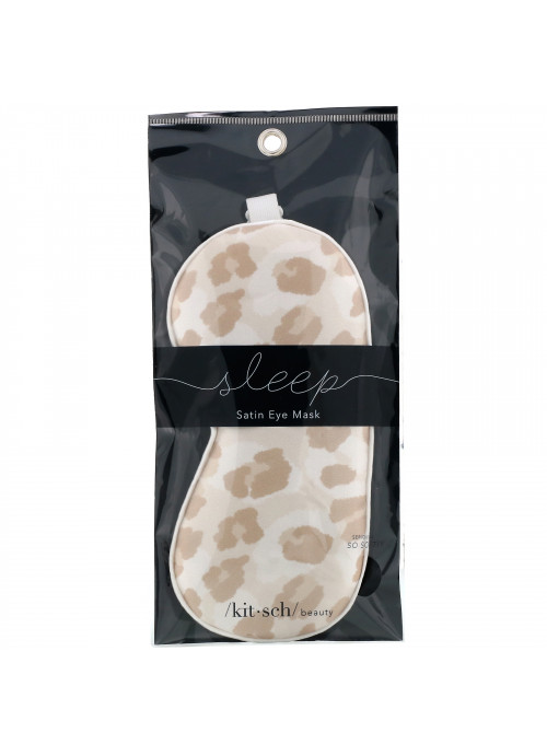 Kitsch, Satin Eye Mask, Leopard, 1 Eye Mask