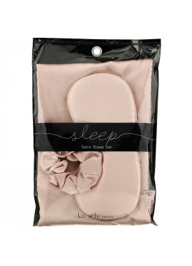 Kitsch, Satin Sleep Set, Blush, 3 Piece Set