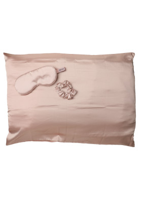 Kitsch, Satin Sleep Set, Blush, 3 Piece Set