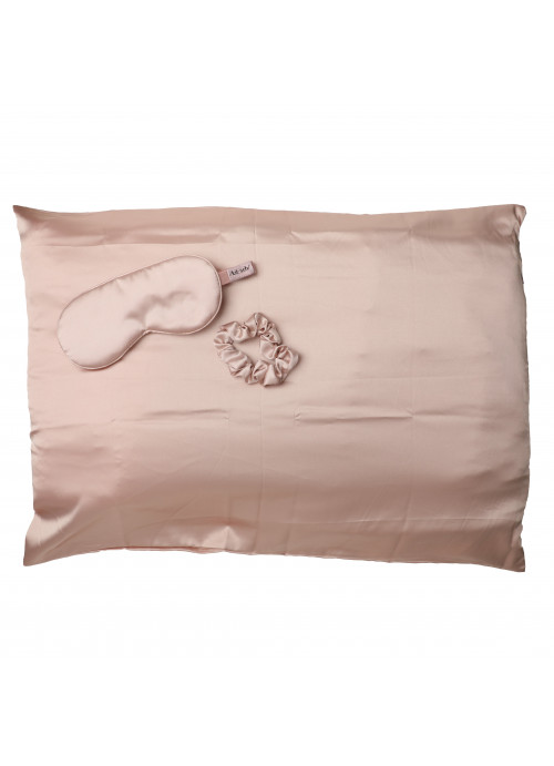 Kitsch, Satin Sleep Set, Blush, 3 Piece Set