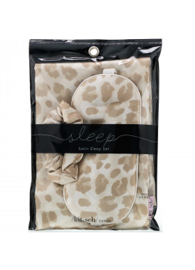 Kitsch, Satin Sleep Set, Leopard, 3 Piece Set
