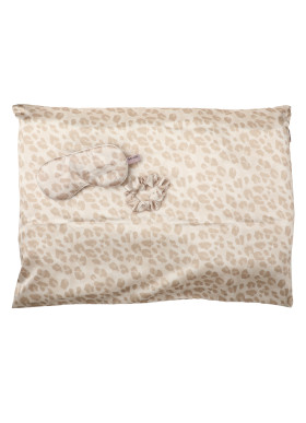 Kitsch, Satin Sleep Set, Leopard, 3 Piece Set