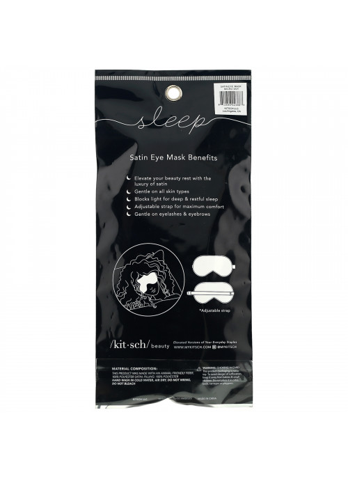 Kitsch, Sleep, Satin Eye Mask, Micro Dot, 1 Eye Mask