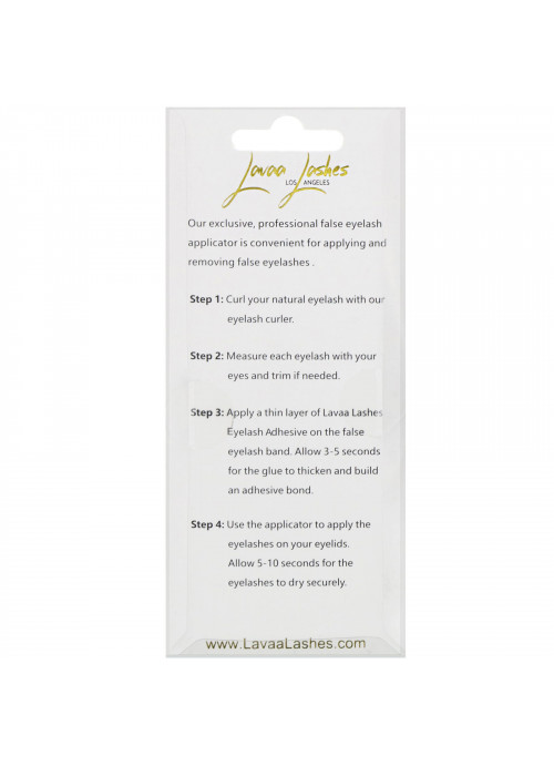 Lavaa Lashes, Eyelash Applicator, Gold, 1 Count