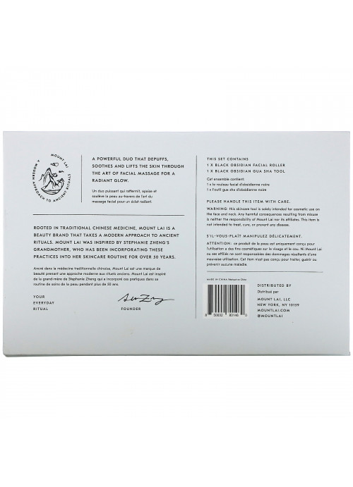 Mount Lai, The Black Obsidian Facial Spa Set, 2 Piece Set