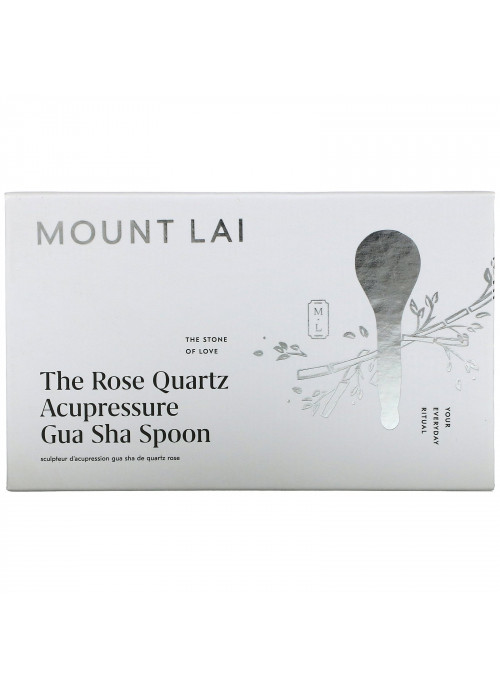 Mount Lai, The Rose Quartz Acupressure Gua Sha Spoon, 1 Tool