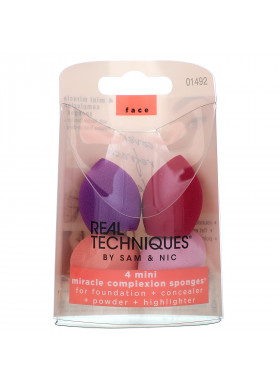 Real Techniques, Mini Miracle Complexion Sponges, 4 Count