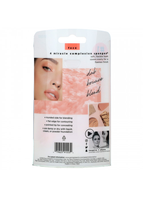 Real Techniques, Miracle Complexion Sponges, 4 Sponges