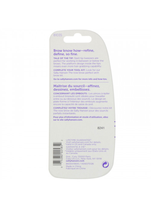 Sally Hansen, Easy Tweezy, Comfort Grip Slant Tip Tweezer, 1 Piece
