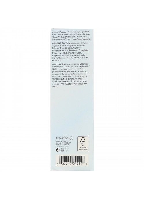 Smashbox, Photo Finish Primer Water, Set & Refresh Spray, 3.9 fl oz (116 ml)