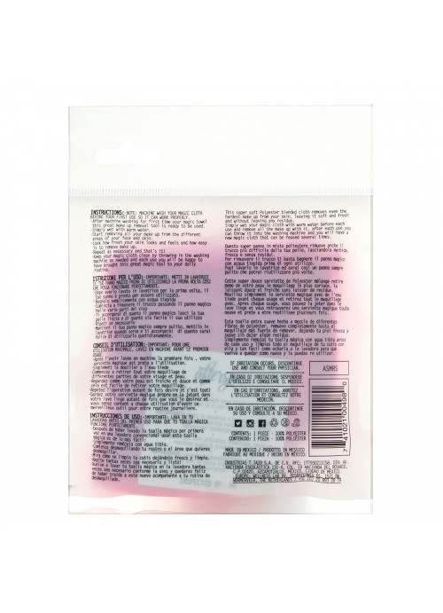 AfterSpa, Magic Make Up Remover Reusable Cloth - Mini, Pink, 1 Cloth