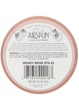Airspun, Loose Face Powder, Honey Beige 070-32, 2.3 oz (65 g)